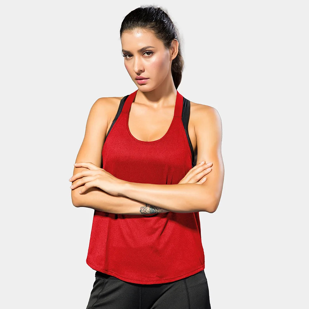 Tops de gimnasio para mujer, Top negro sin mangas para Yoga, camiseta de Fitness para mujer, chaleco para gimnasio, entrenamiento para correr, Tops deportivos, camiseta sin espalda con letras