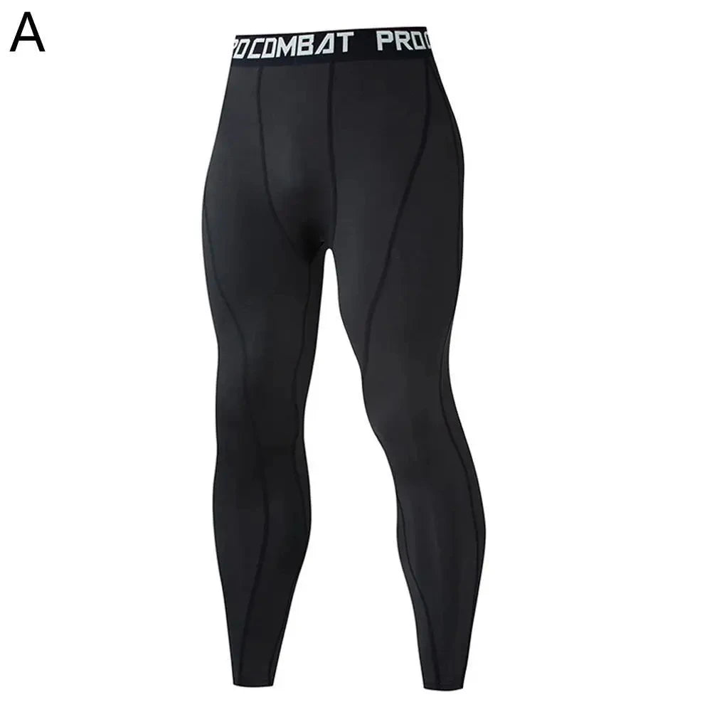 Gimnasio para hombre Fitness correr pantalones deportivos atletismo mallas ajustadas Joggings pantalones de compresión de Yoga ajustados pantalones de chándal de Lycra ajuste seco